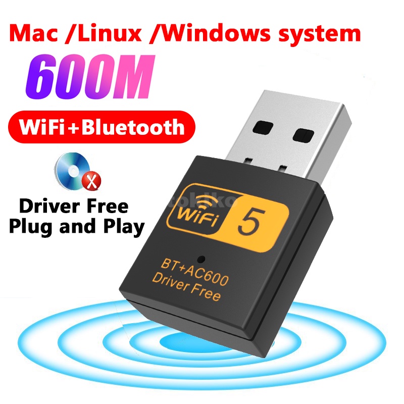 600Mbps Wifi Dongle Bluetooth Dongle For PC USB Wifi Adapter For PC