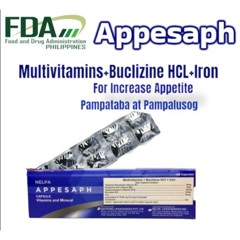APPESAPH-Multivitamins+Buclizine+HCI+Iron(Appetite Stimulant) #2