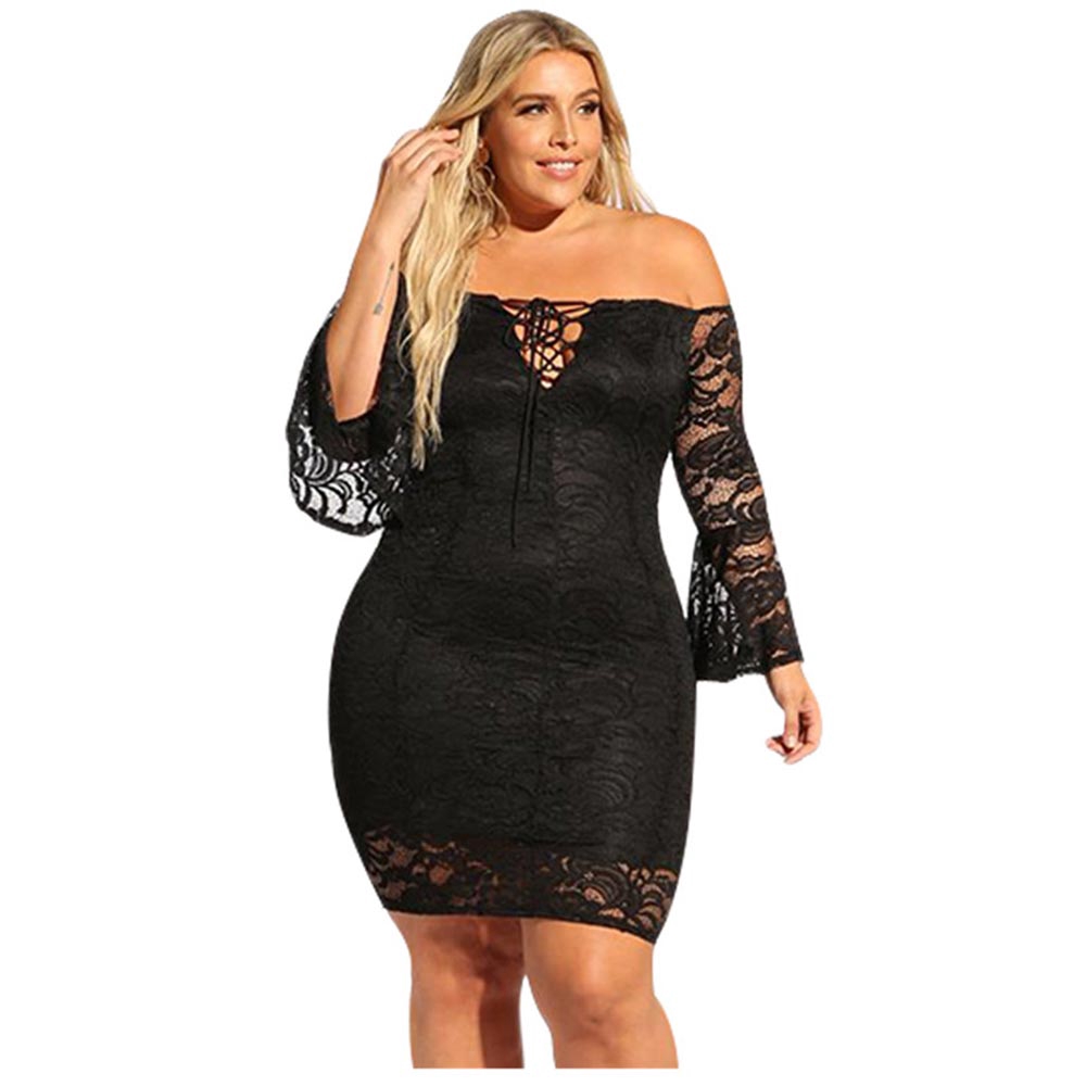 sexy lace plus size dresses