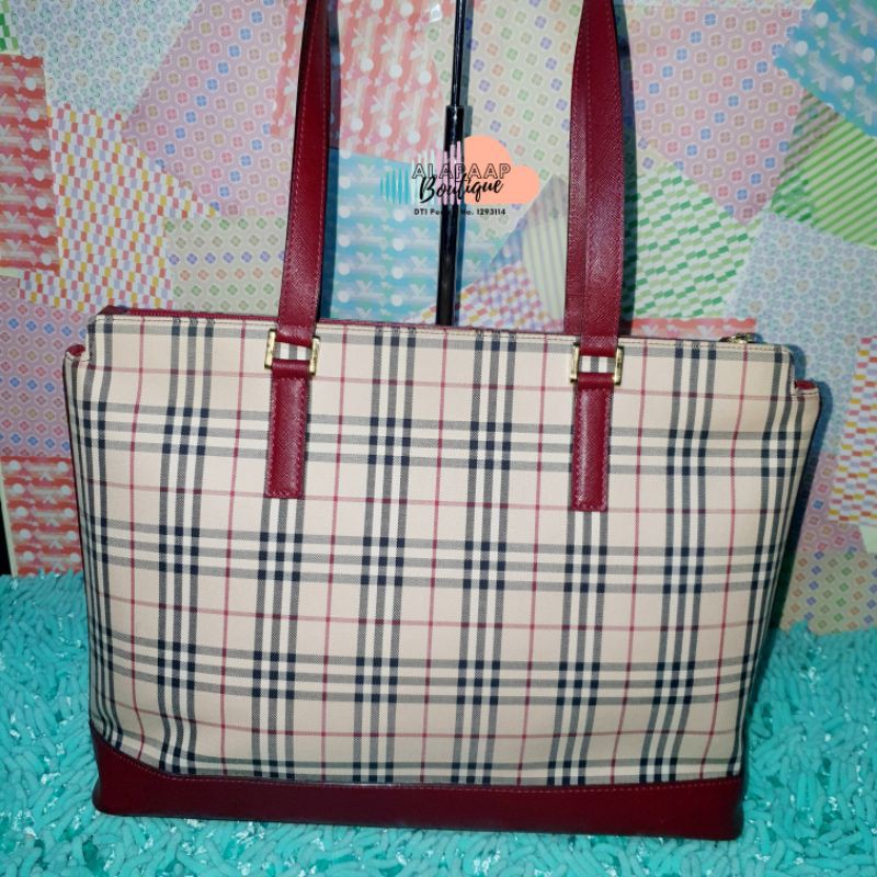 preloved Burberry tote bag(vintage) | Shopee Philippines