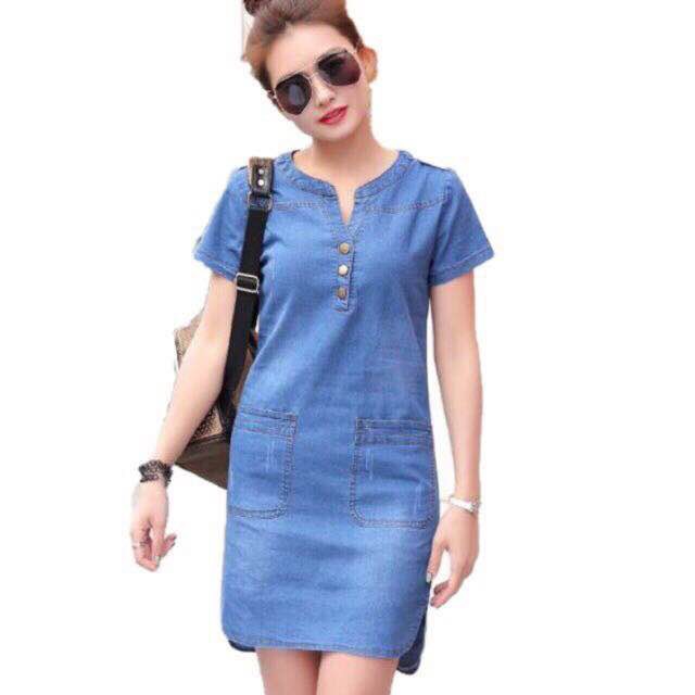 denim dress shopee