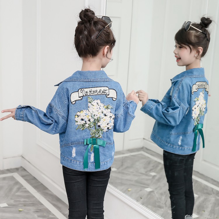 green denim jacket for girls