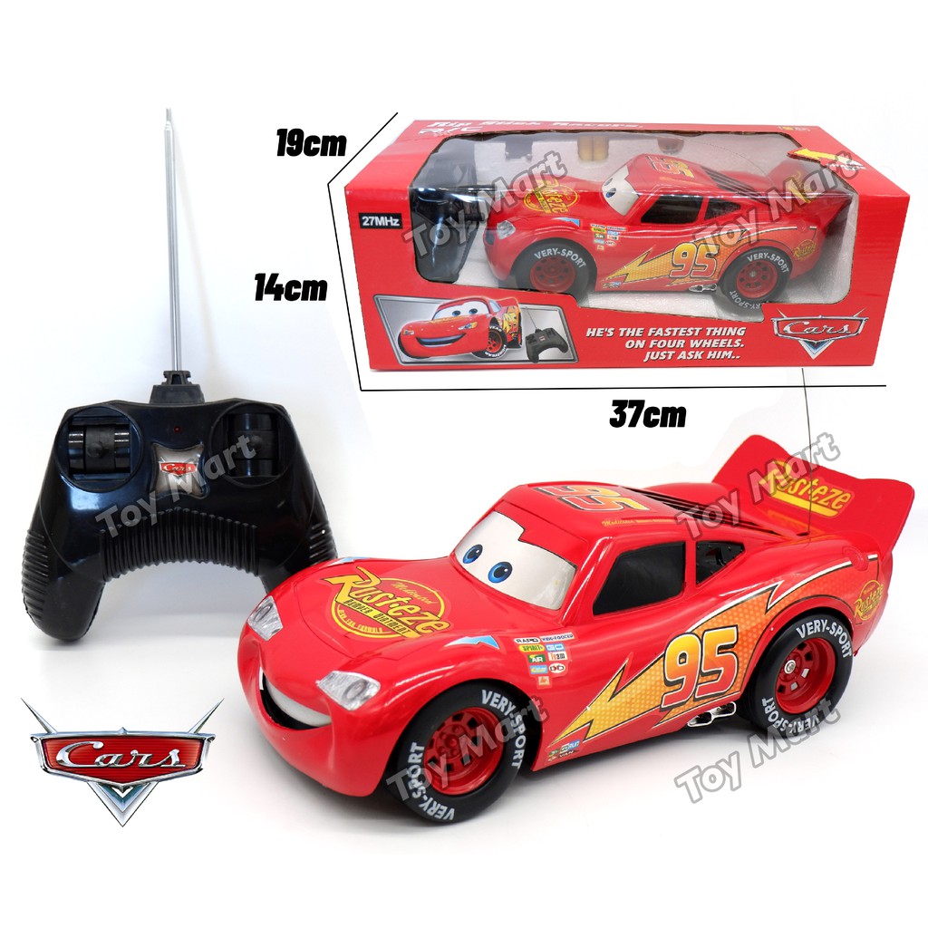 disney lightning mcqueen rc racer remote control car set