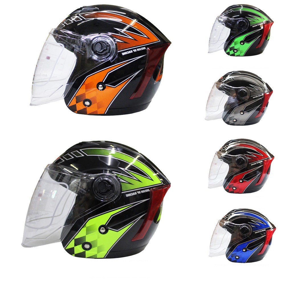 half face helmet with lock