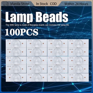 100Pcs Universal LED TV Backlight Repair 3V SMD Lamp Beads Light Beads with Optical Lens Fliter
