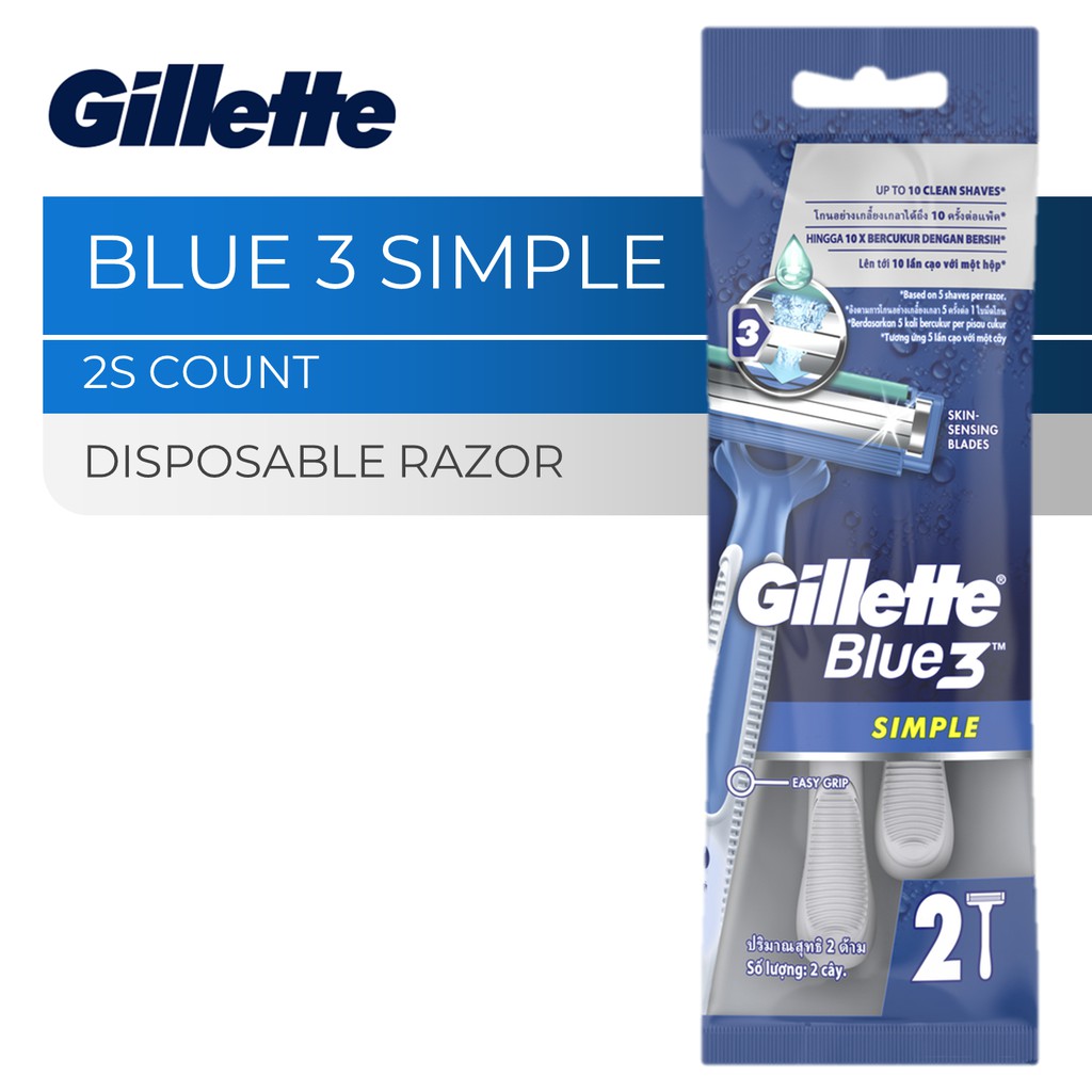 gillette blue 3 simple 1s