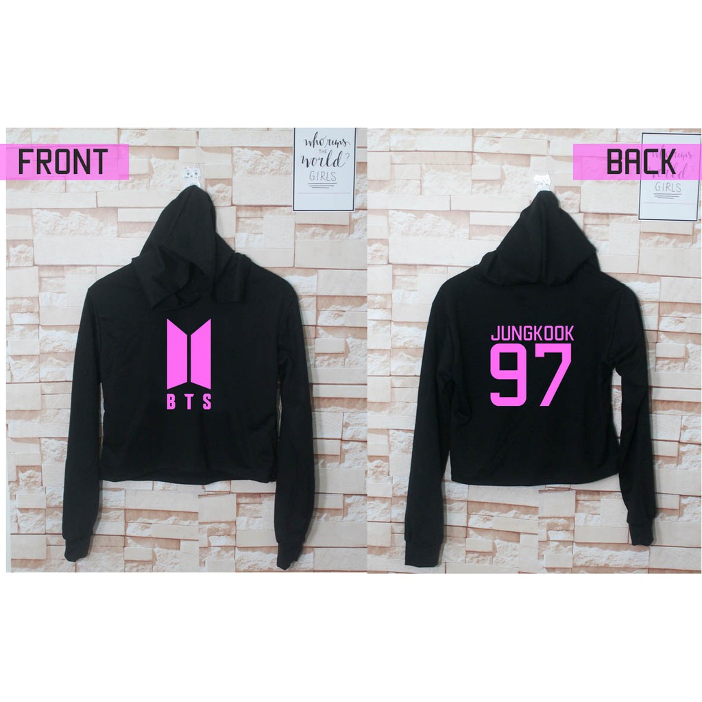 crop top hoodie shopee