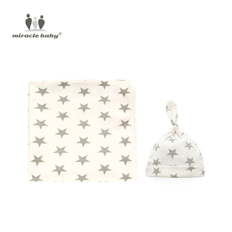 newborn hat and swaddle set