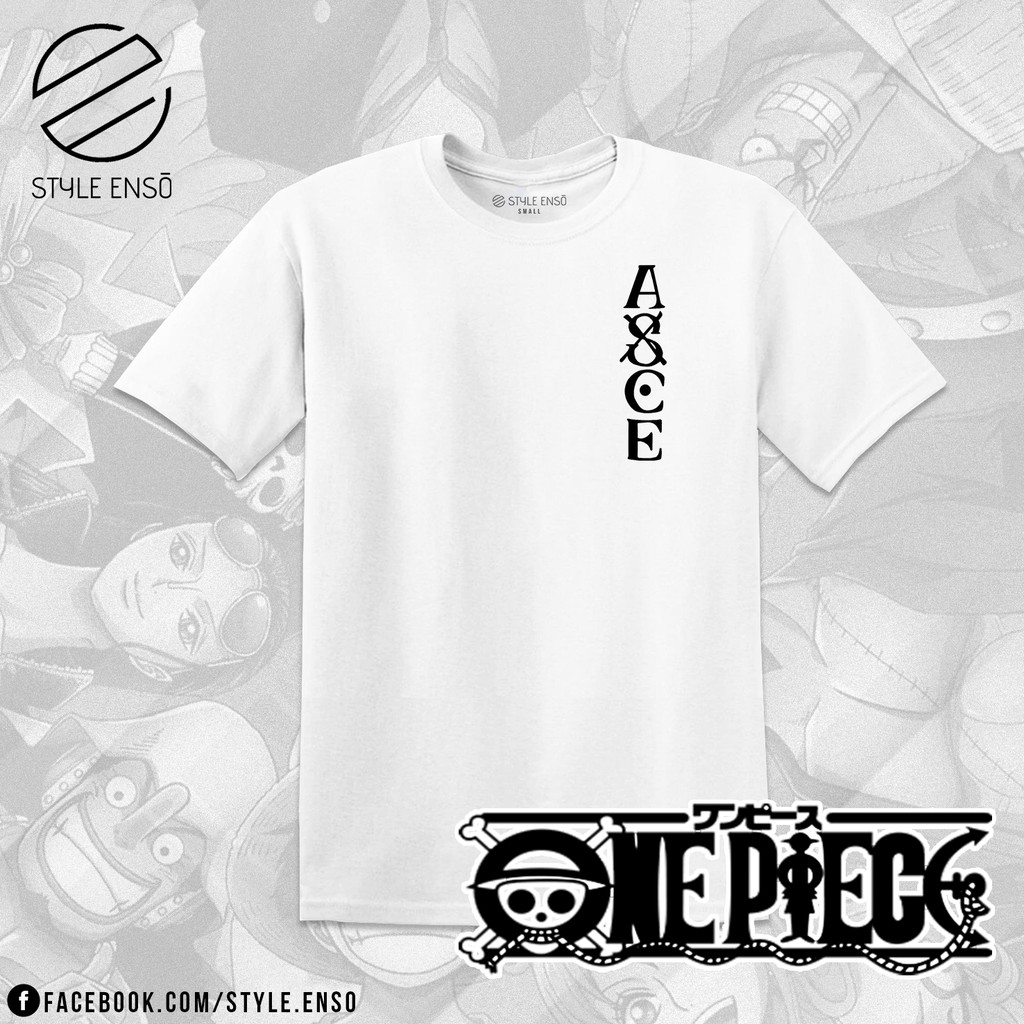 One Piece Ace Tattoo T Shirt Customized T Shirt Printing Style Ensō Shopee Philippines