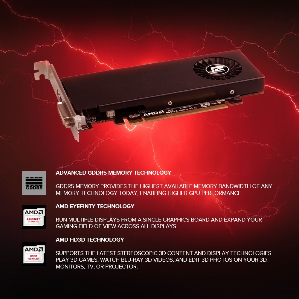 Easy Pc Powercolor Red Dragon Rx 550 Low Profile 4gbd5 Hle 4gb 128bit Gddr5 Gaming Graphics