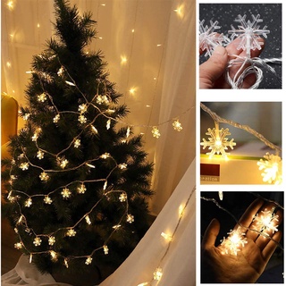 3M Christmas Light Snowflake String Lights Fairy Lights Battery Operated Waterproof for Xmas Garden Patio Bedroom Party Decor Indoor Outdoor Celebration Lighting #4