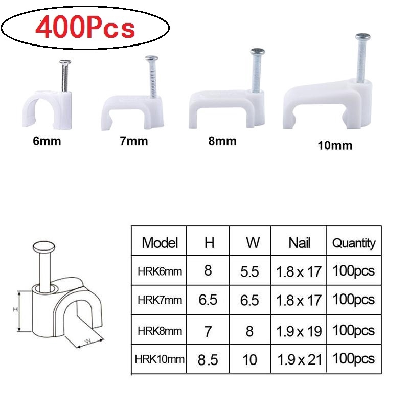 cable clip sizes