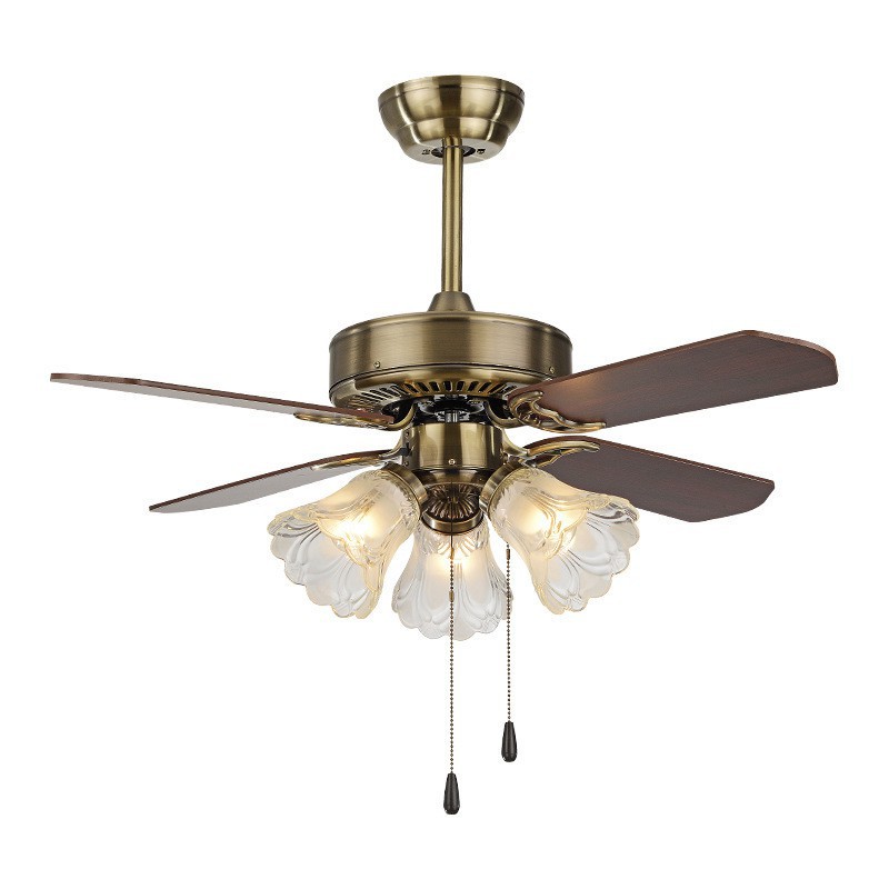 【COD】Ceiling fan 42 inches, with 4 blades, 3 lights Restaurant ceiling