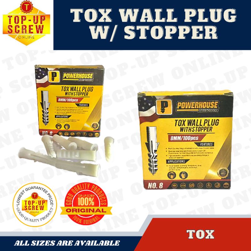 Tox wall plug w/ Stopper Sold per Box (100pcs) Shopee Philippines