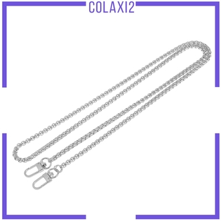 [COLAXI2] 1x Metal Skinny Bag Chain Strap Shoulder Bag Chain Replacements 120cm Silver
