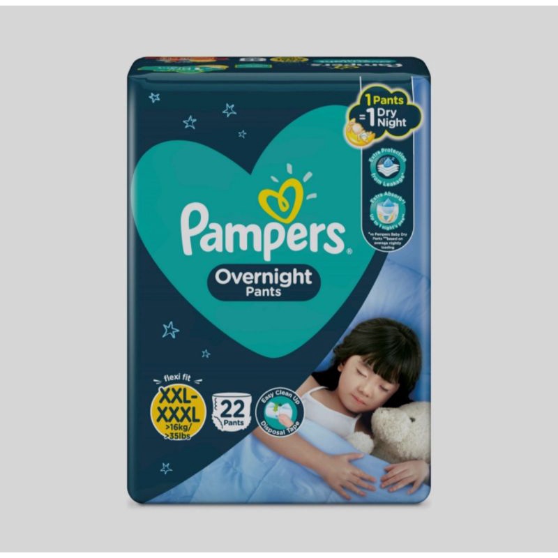Pampers Overnight Diaper Pants XXL up to XXXL 22s x ( 2 packs