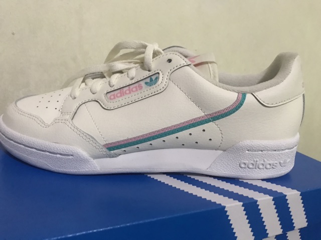 adidas continental 80 off white true pink aqua