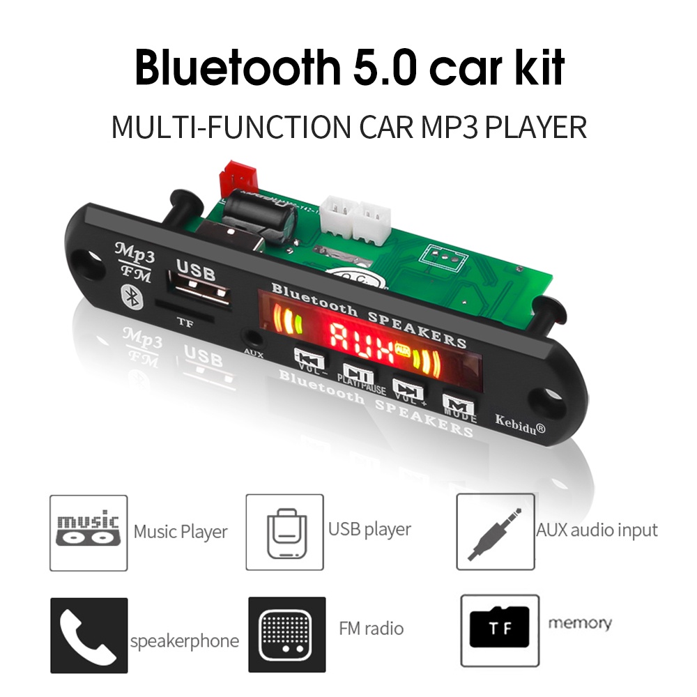 新しい 2 20ワット アンプ mp3 wma デコーダ ボード 6-12v Bluetooth 5.0 車 プレーヤー usb 記録 モジュール  aux スピー カー ハンズフリー www.agroservet.com