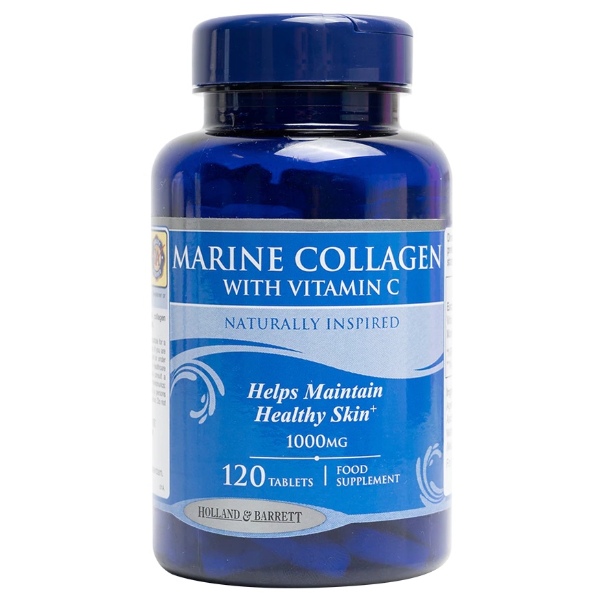 Holland & Barrett Marine Collagen With Vitamin C 120 Tablets | For Skin ...