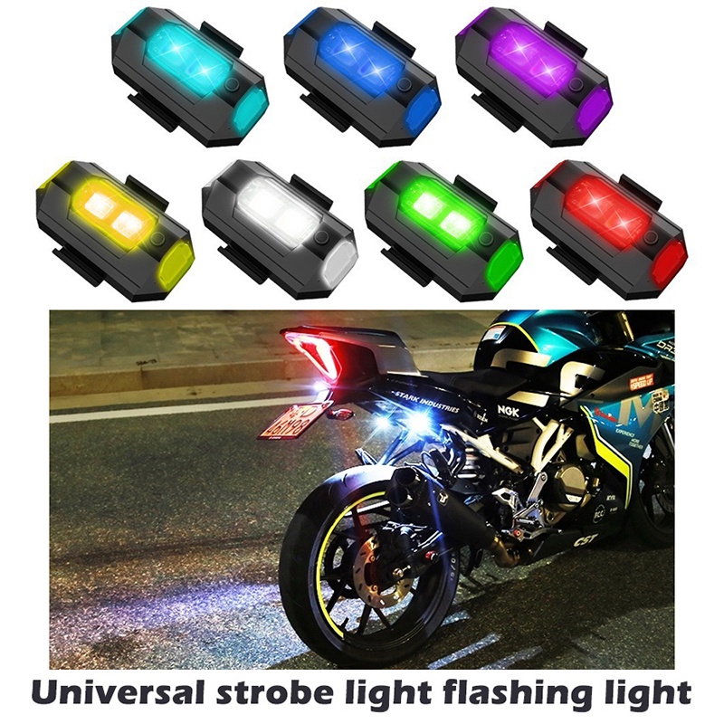 7 Colors rechargeable flashing lights motorcycle bikes Strobe light