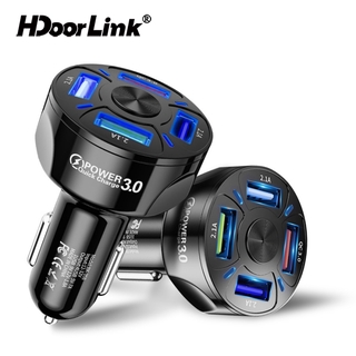 HdoorLink 4 Ports USB Car Charger 7A 48W Quick Charge QC3.0 Fast Charging For Samsung Cigarette Adapter In Truck