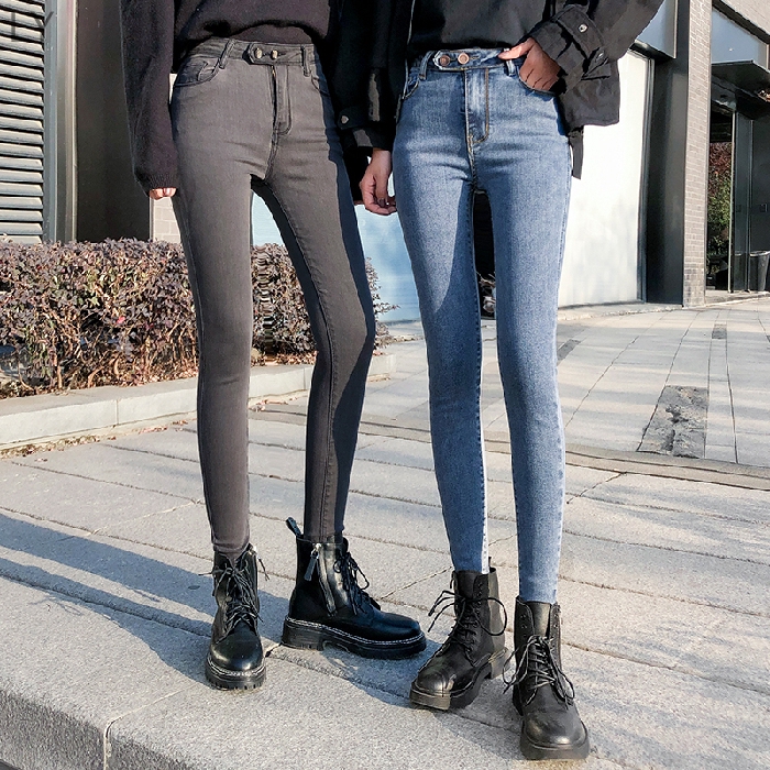 elastic skinny jeans
