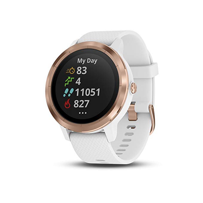 garmin women's watch white and rose gold