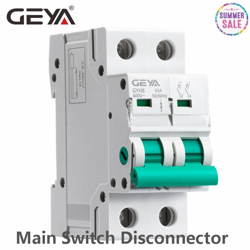 Din Rail 2Pole Main Switch Function Disconnector Switch Isolator