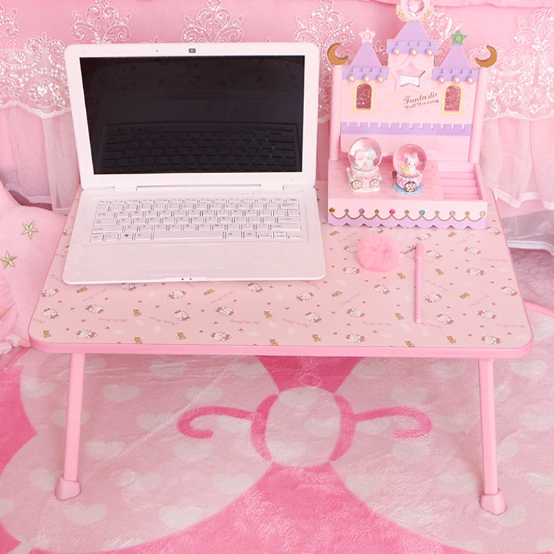 Bed Table Computer Cute Girl Bedroom Small Desk Bed Folding Table