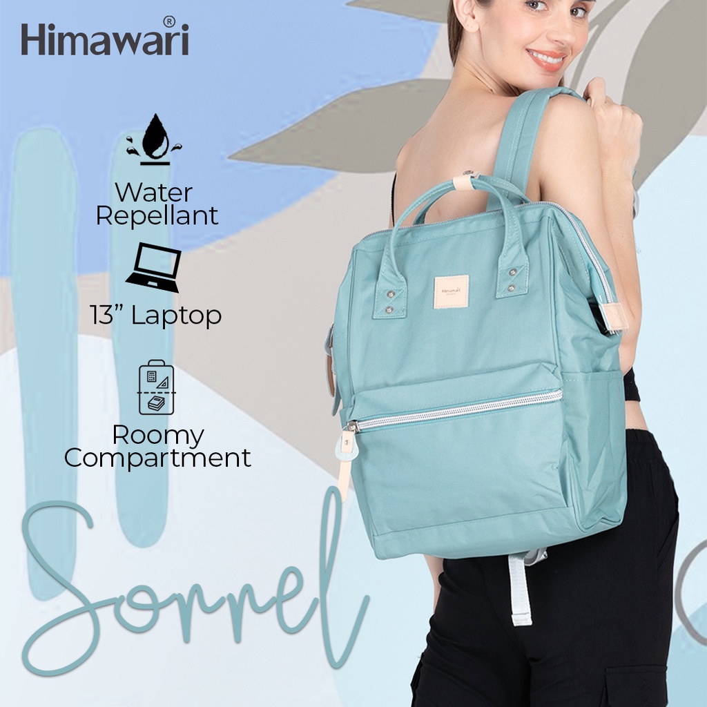 Himawari Sorrel 13" Laptop Girls Backpack BP (1881) Light Green