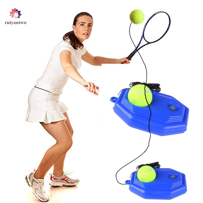 Indoor Trainer Professional Tennis Training Ball Rebound Elastic Rope Practice 