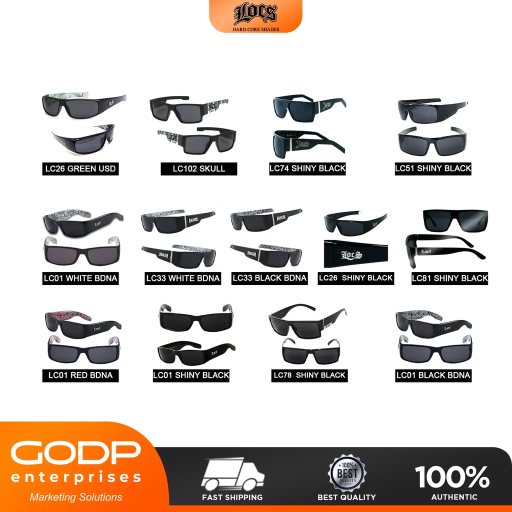 Locs Authentic Og Locs Sunglass Gangster Eyewear Hiphop Cholo Mafia Hardcore Shades With 