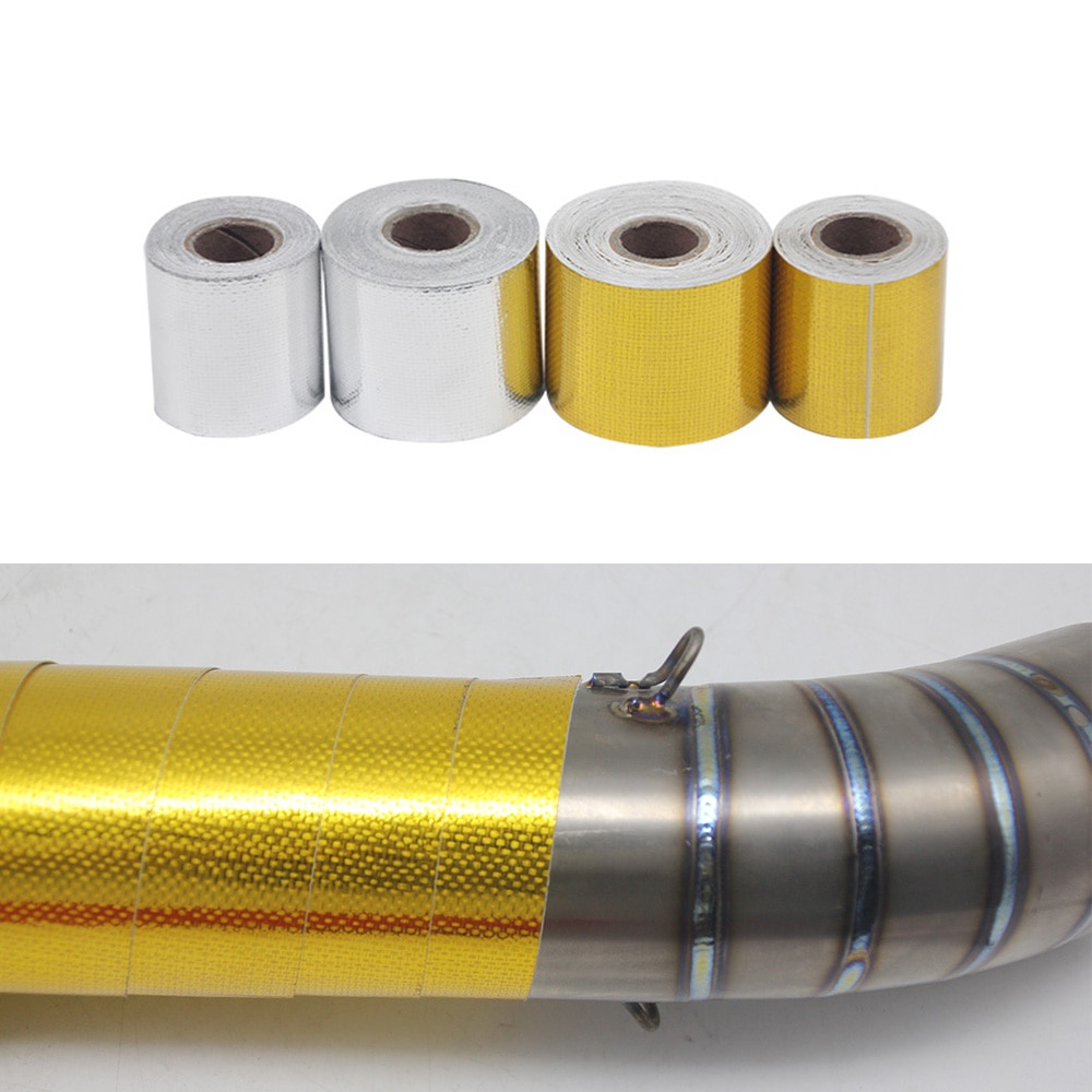 5M/10M Exhaust Pipe Aluminum Foil High Temperature Wrap Tape Reflective