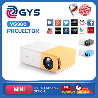 【COD&READY STOCK】Projector Mini Portable YG-300 Mini Projector For Cellphone 1080P HD Android Cellphone Projector Home Theater Media Player
