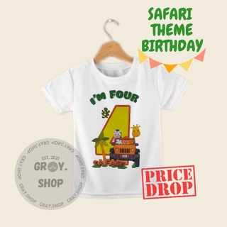 Safari I'm Four Birthday Shirt for 4yrs old