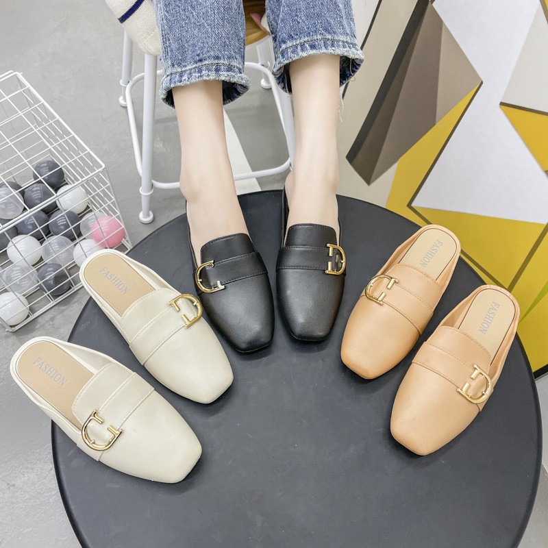 Korean Fashion design loafer women shoes sandals flat for ladies (add ...