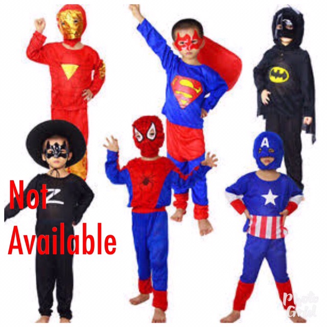 Super heroes Costume for Boys Kids Shopee Philippines