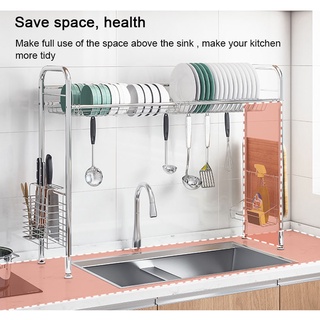 【Flash Sale】NETEL 100/120cm Stainless Steel dish drainer rack Over the sink  Storage Shelf #5