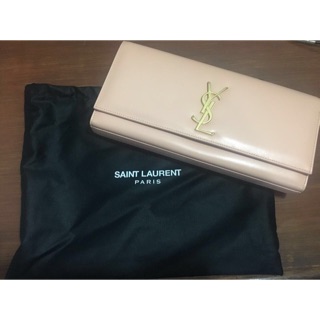 ysl white clutch