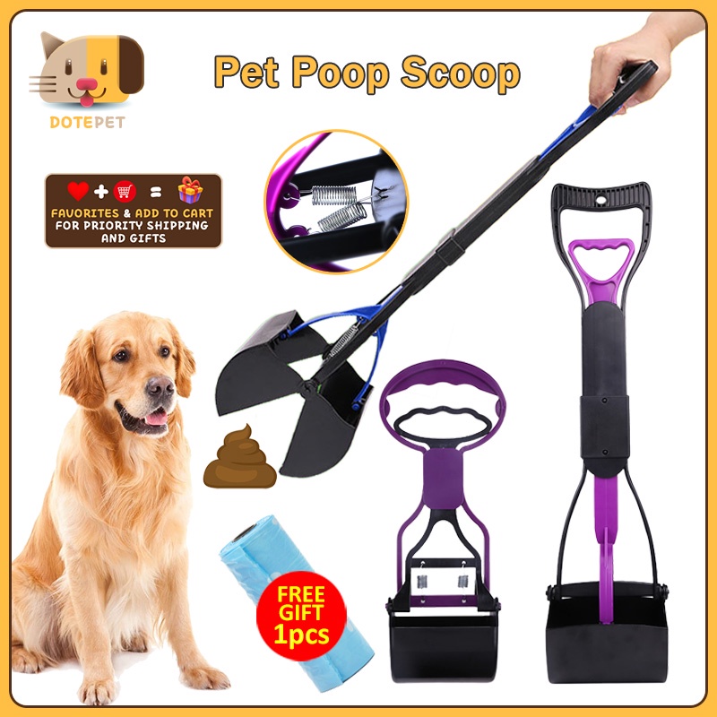 thumbnail image 2 of Chiquieray Foldable Dog Poop Scooper Set - Long Handle Scoop With Bag Dispenser & Waste Bags, Portable For Walks & Yard Cleanup 2 of 11