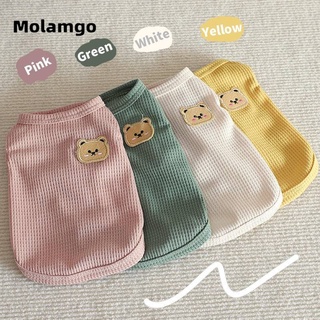 Molamgo Bear Pet Dogs Clothes for Boy Female Puppy Shitzu Clothing Terno Cats Vest Breathable Thin Section