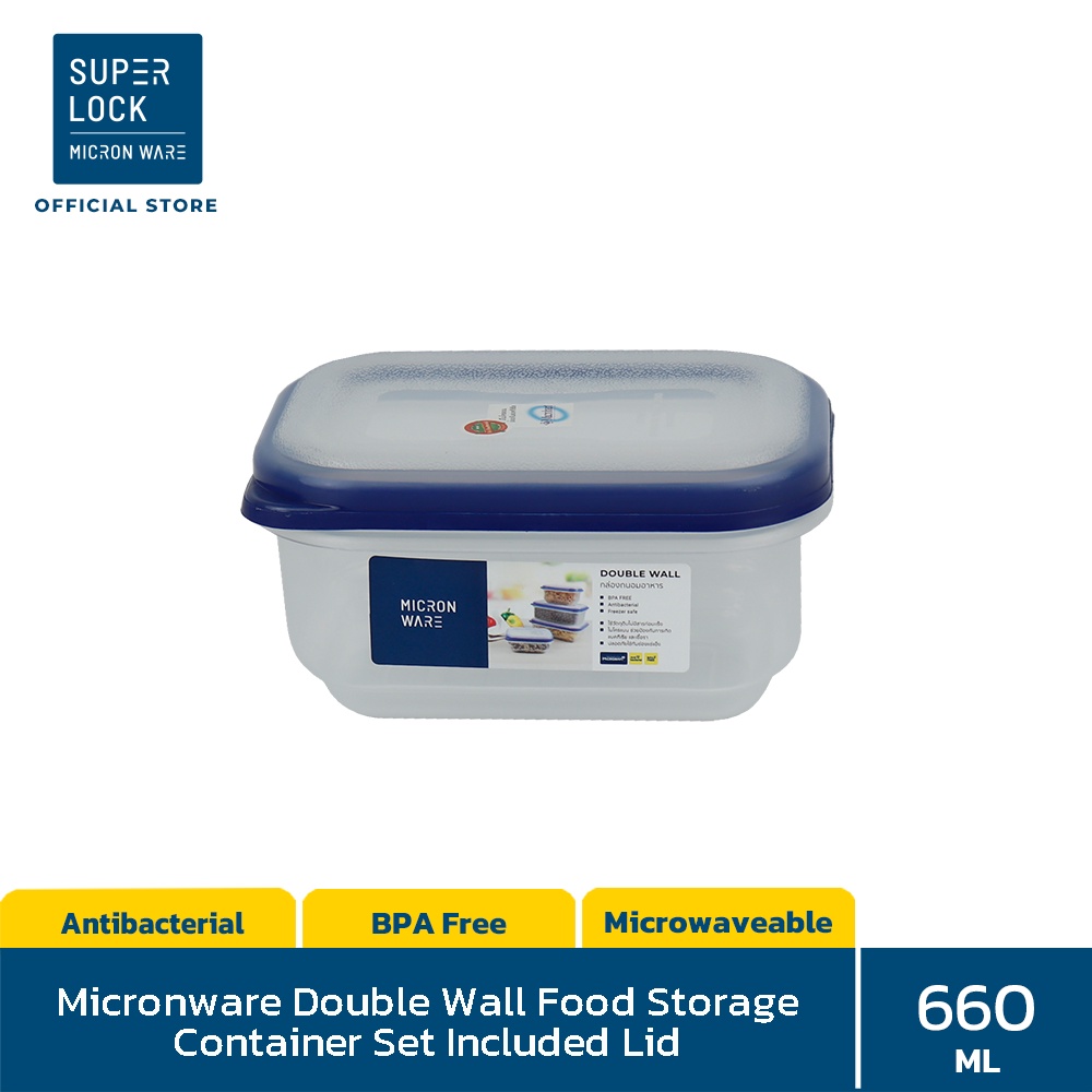 Super Lock Micronware Double Wall Food Storage Container Set Included