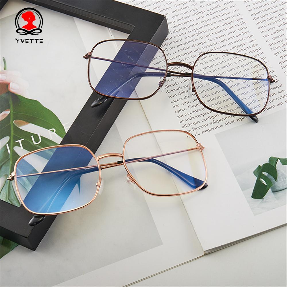 YVETTE Vision Care Anti Blue Light Glasses Unisex Metal