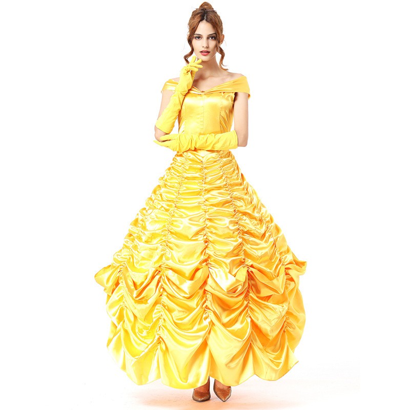 Halloween Costume Belle Princess Dress Adult Beauty And The Beast Bell Bell Fancy Dress Party Costume Shopee Philippines