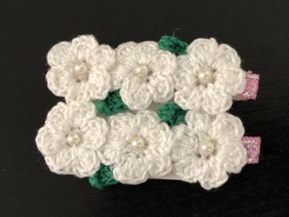 Crochet flower hairclip for girls, kids and ladies #6
