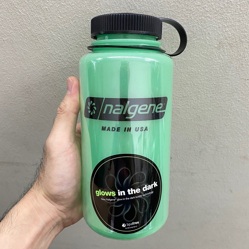 NALGENE WIDE MOUTH 32 OZ / 1000 ML GLOW IN THE DARK (BLACK PRINT