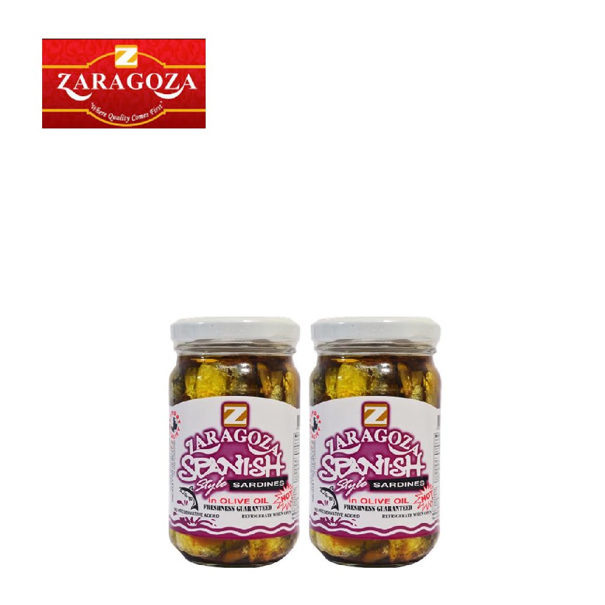 Zaragoza Spanish Style Sardines in Olive Oil Hot (2 x 220 g) Shopee
