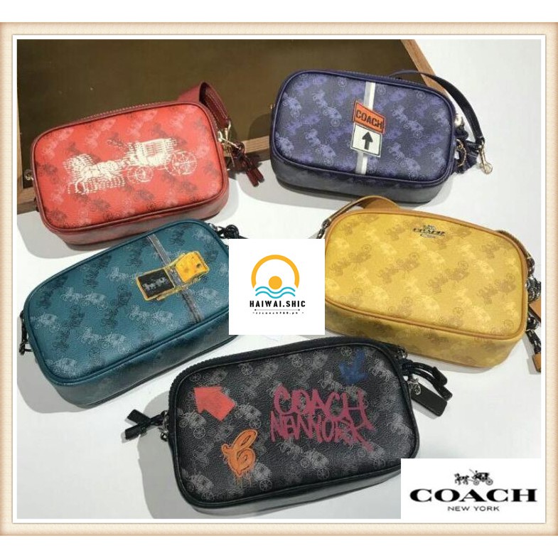 coach double zip camera bag