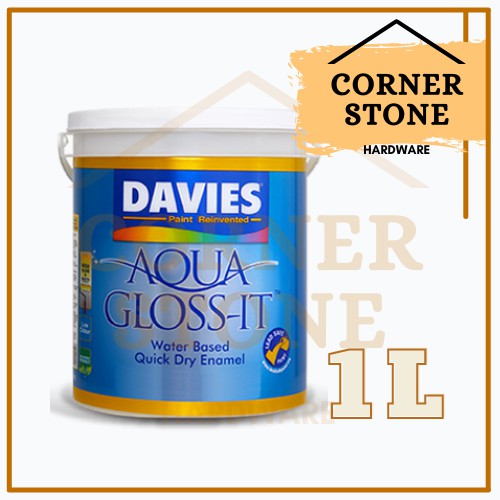 Davies Aqua Gloss It (18 COLORS) Odorless Water Based Paint 1 Liter 100