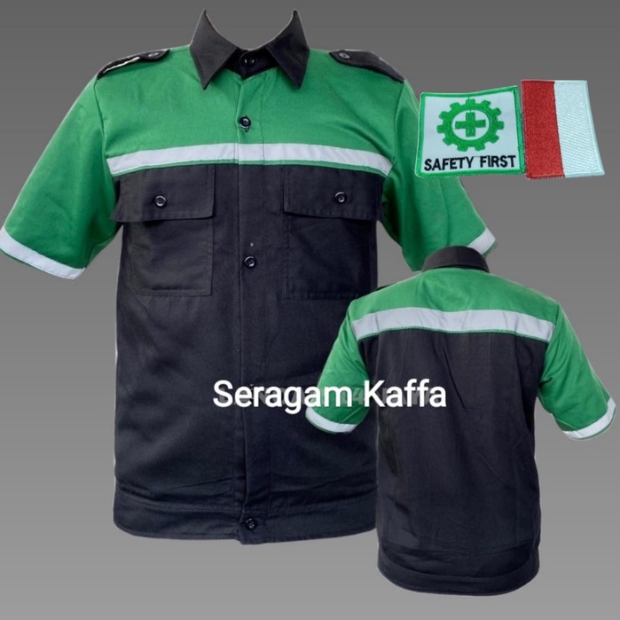 Hijau Wearpack Safety Uniform Workshop Work Uniform Combination Short